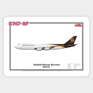 Boeing B747-8F - United Parcel Service (Art Print) Sticker